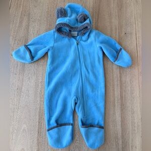 Columbia Blue and Gray Kids Fleece Footie